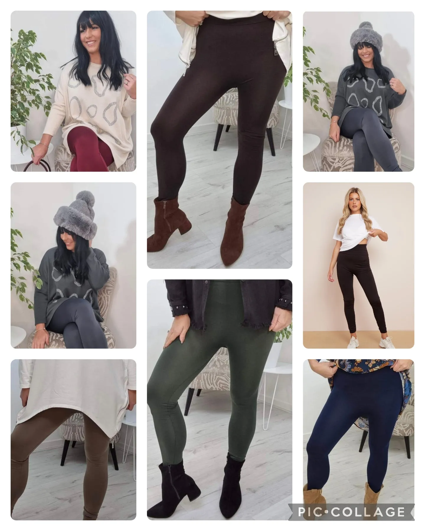 Fleece Lined Leggings - (choose your Colour & Size)
