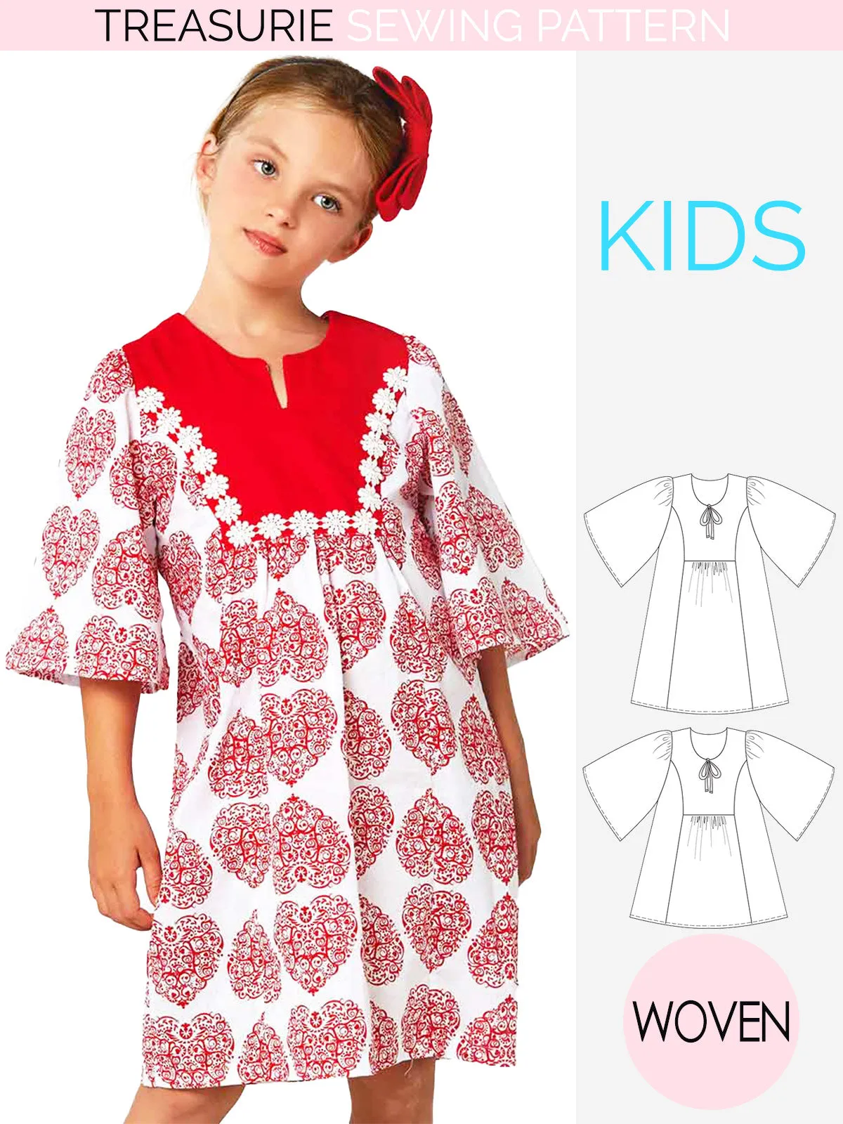 FLORENCE - Girls Tunic Dress & Top Pattern (2 to 10)