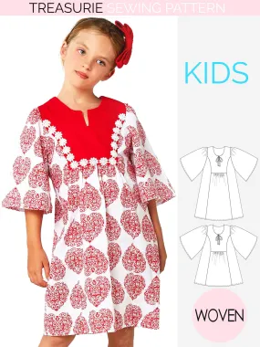 FLORENCE - Girls Tunic Dress & Top Pattern (2 to 10)