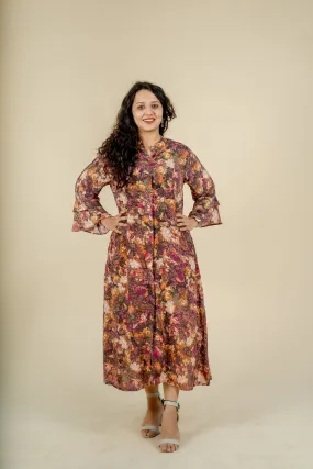 Flowral Long Tunic Dress