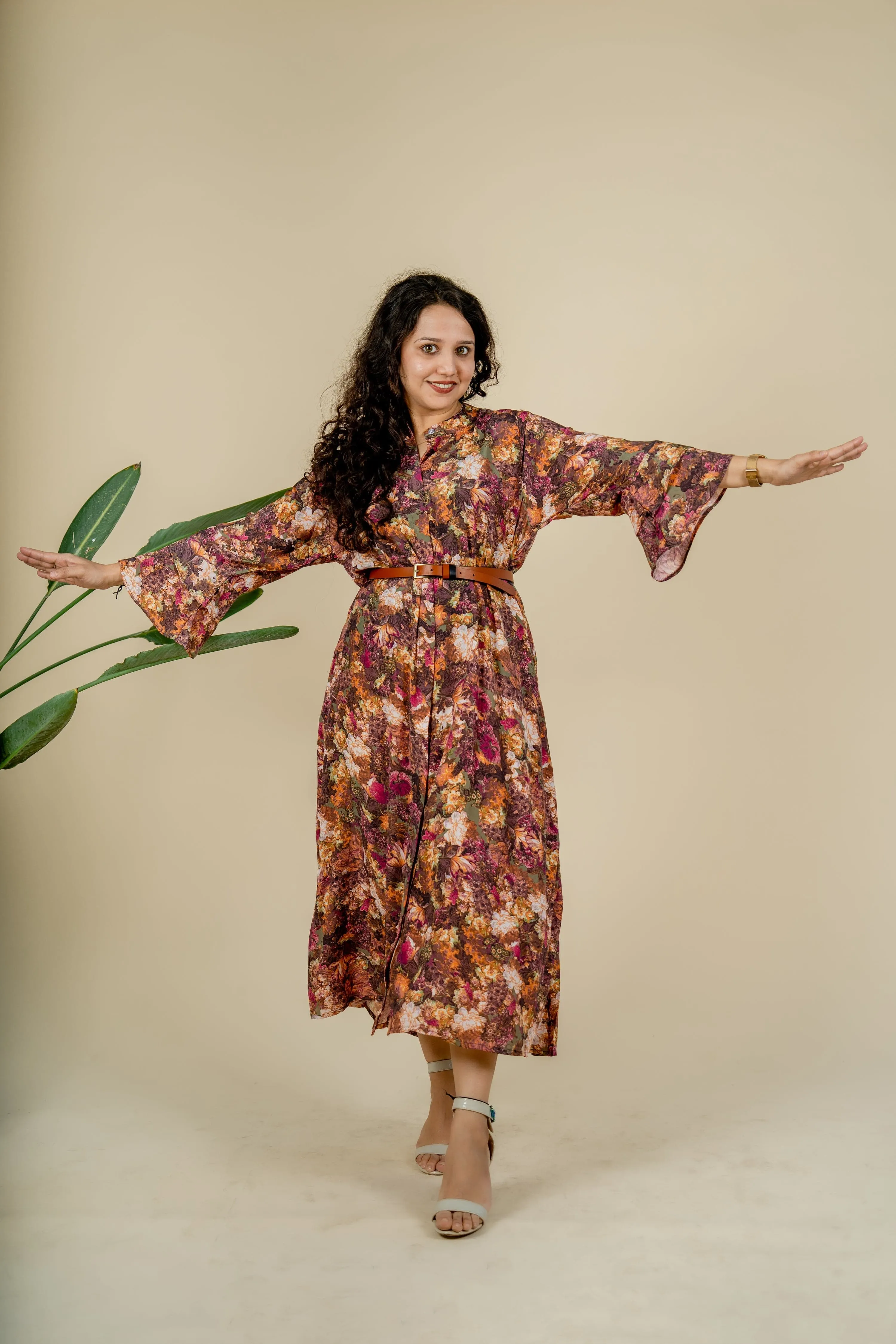 Flowral Long Tunic Dress