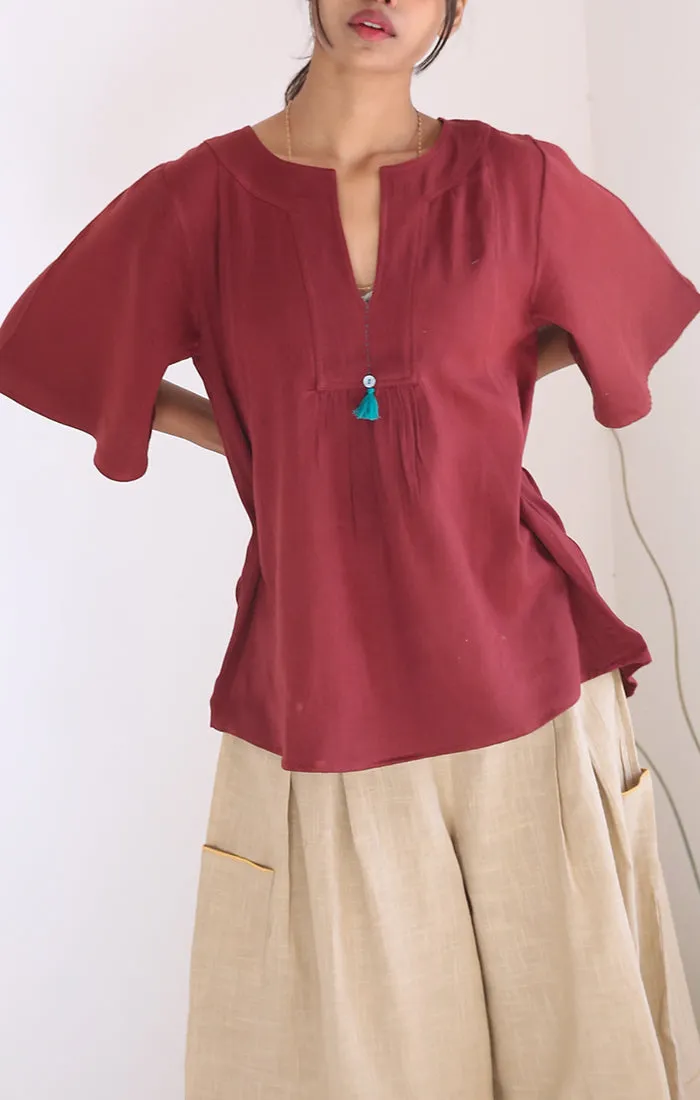 Forest Green  or Maroon Top