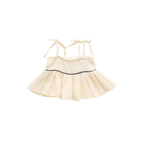 Girl Peplum Top | Cream
