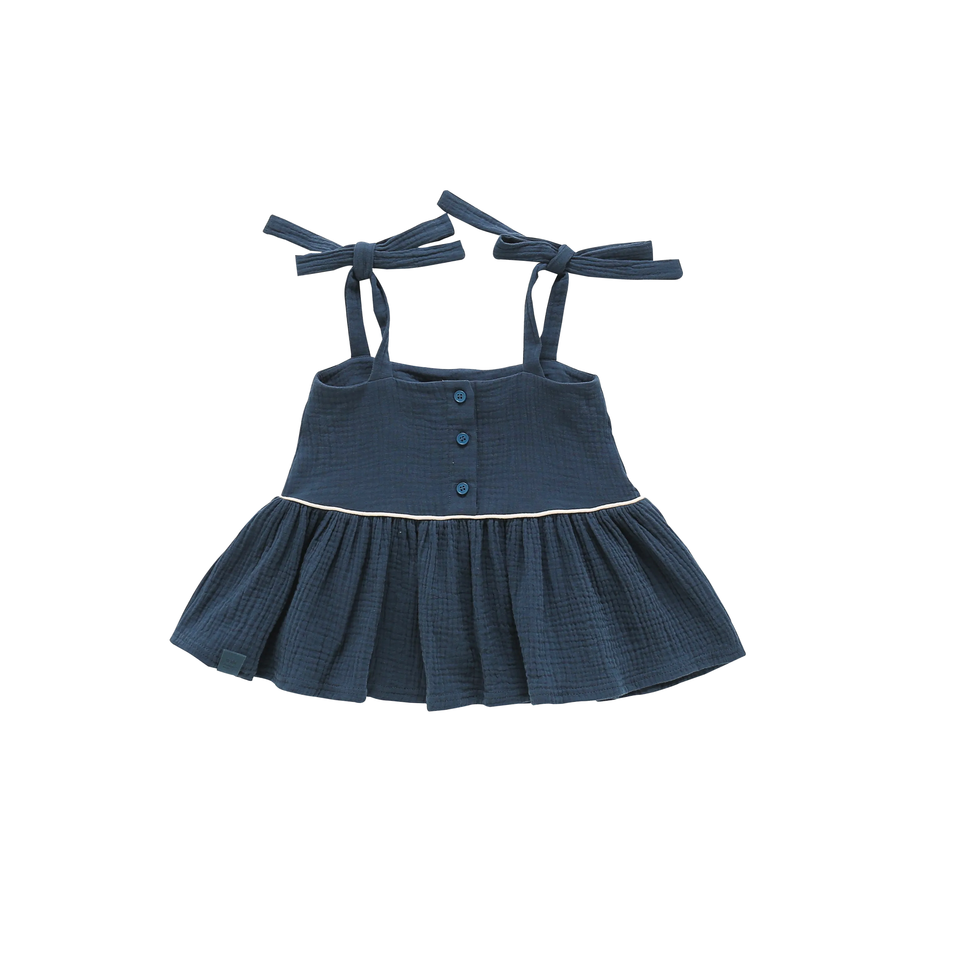 Girl Peplum Top | Navy