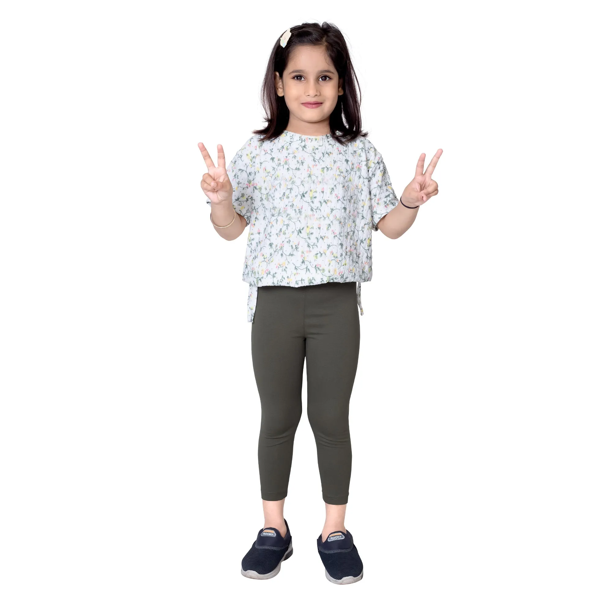 Girls Dark Henna Ankle Length Legging
