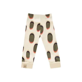 Girls Jersey Leggings with Rib Cuff | Cream