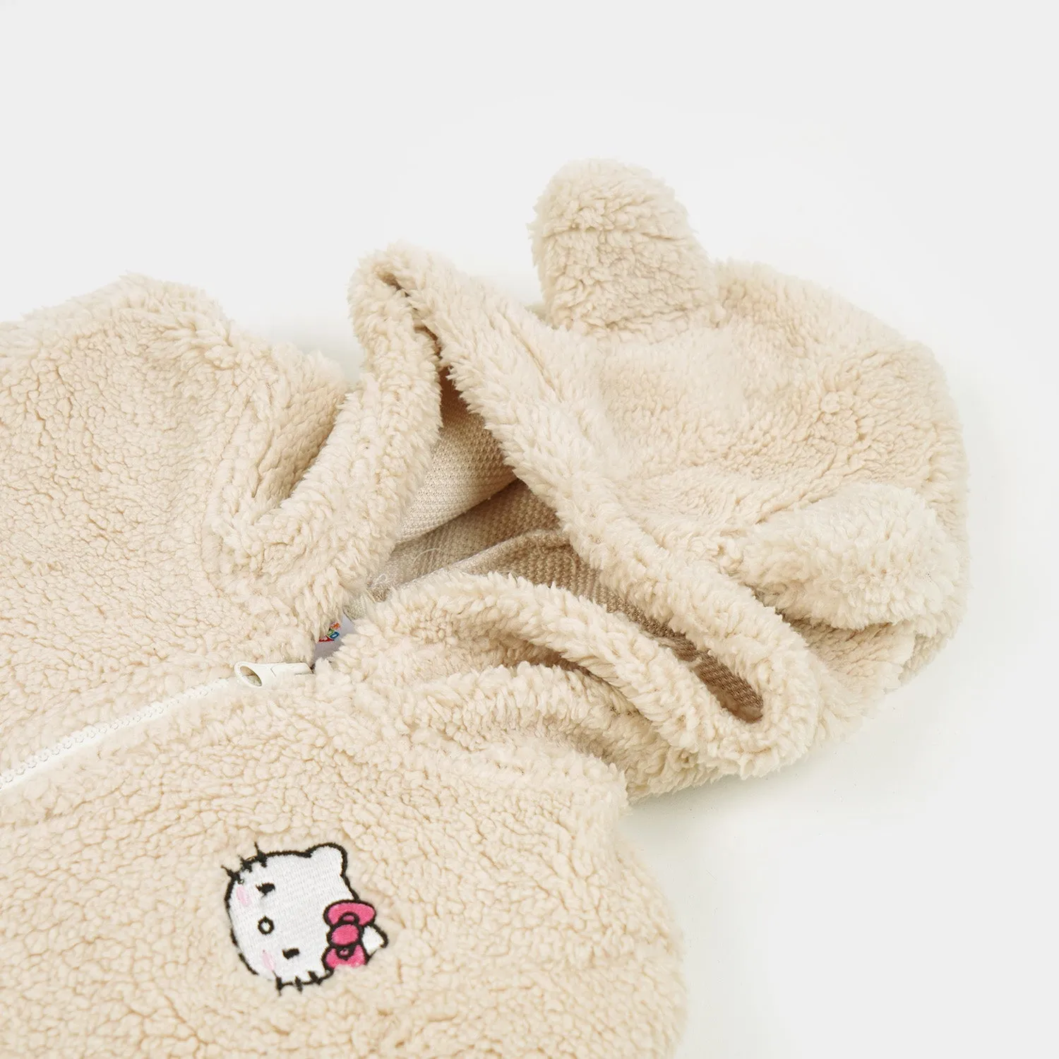 Girls Knitted Jacket Character - Off White