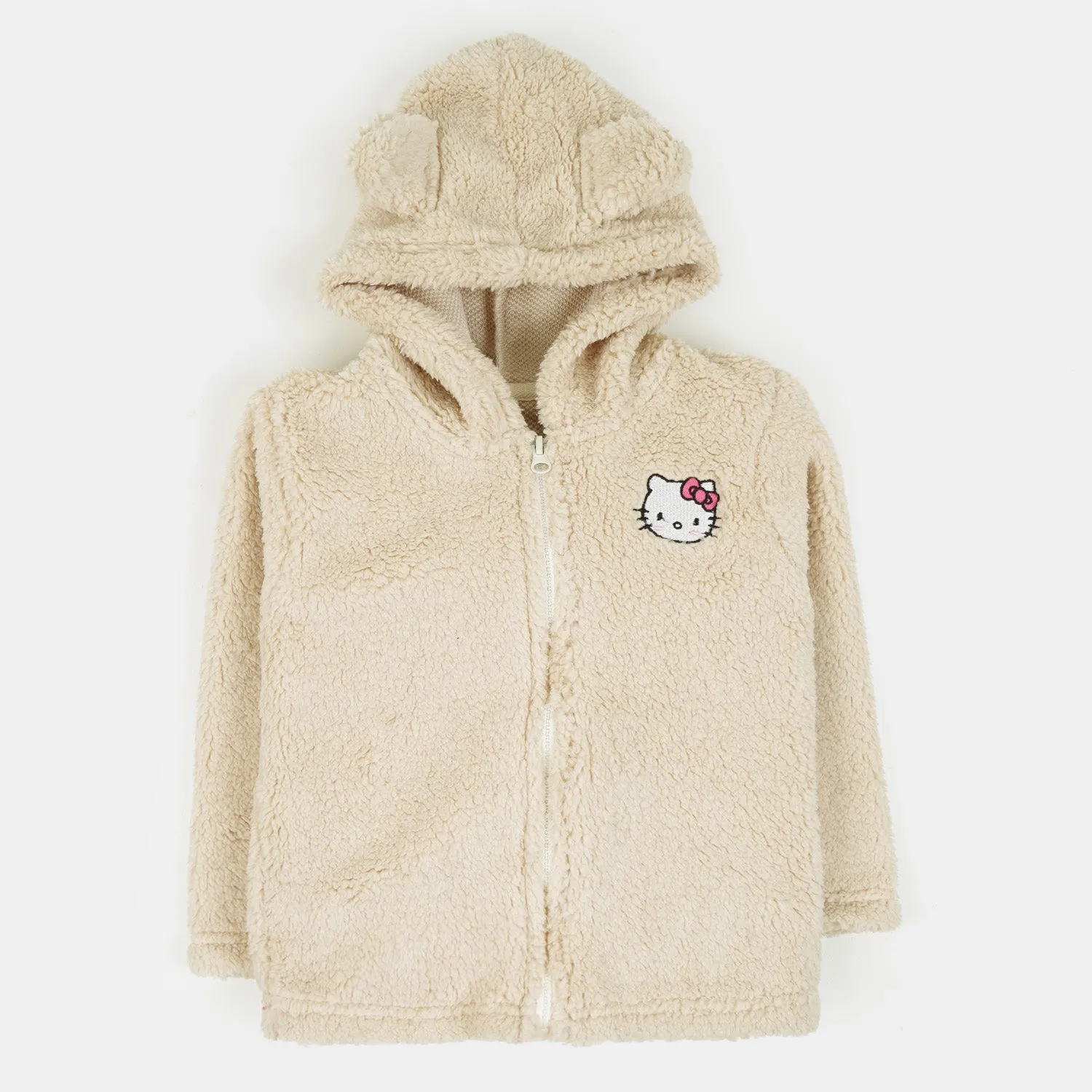 Girls Knitted Jacket Character - Off White