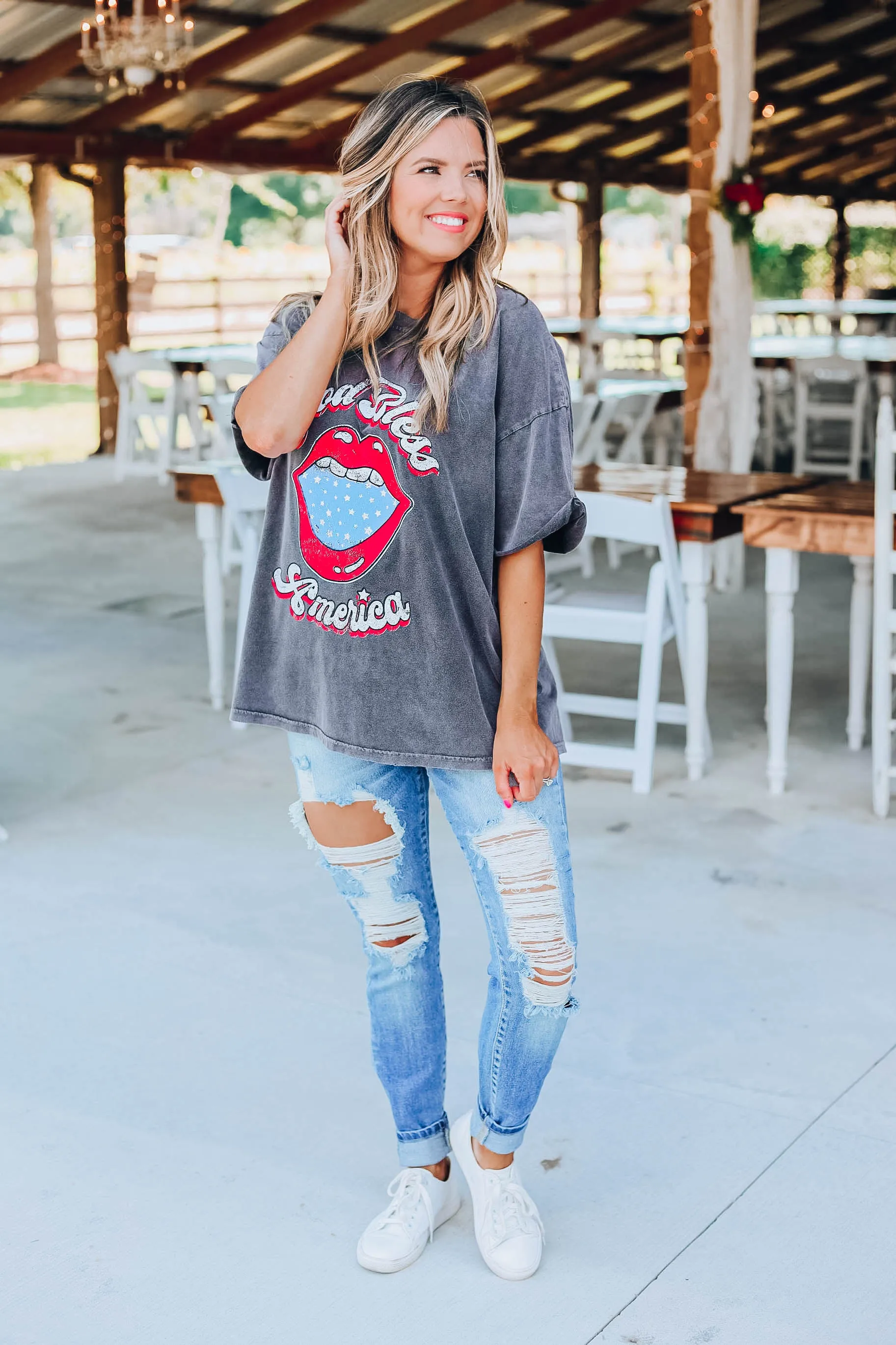 God Bless America Vintage Graphic Tee