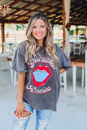 God Bless America Vintage Graphic Tee