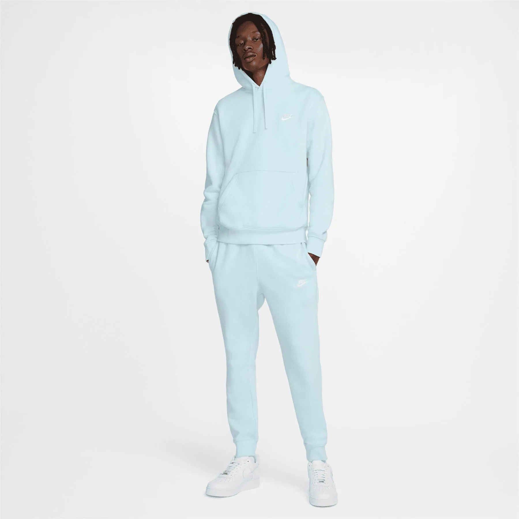 Golf Club Fleece Hoodie Glacier Blue/White - 2024
