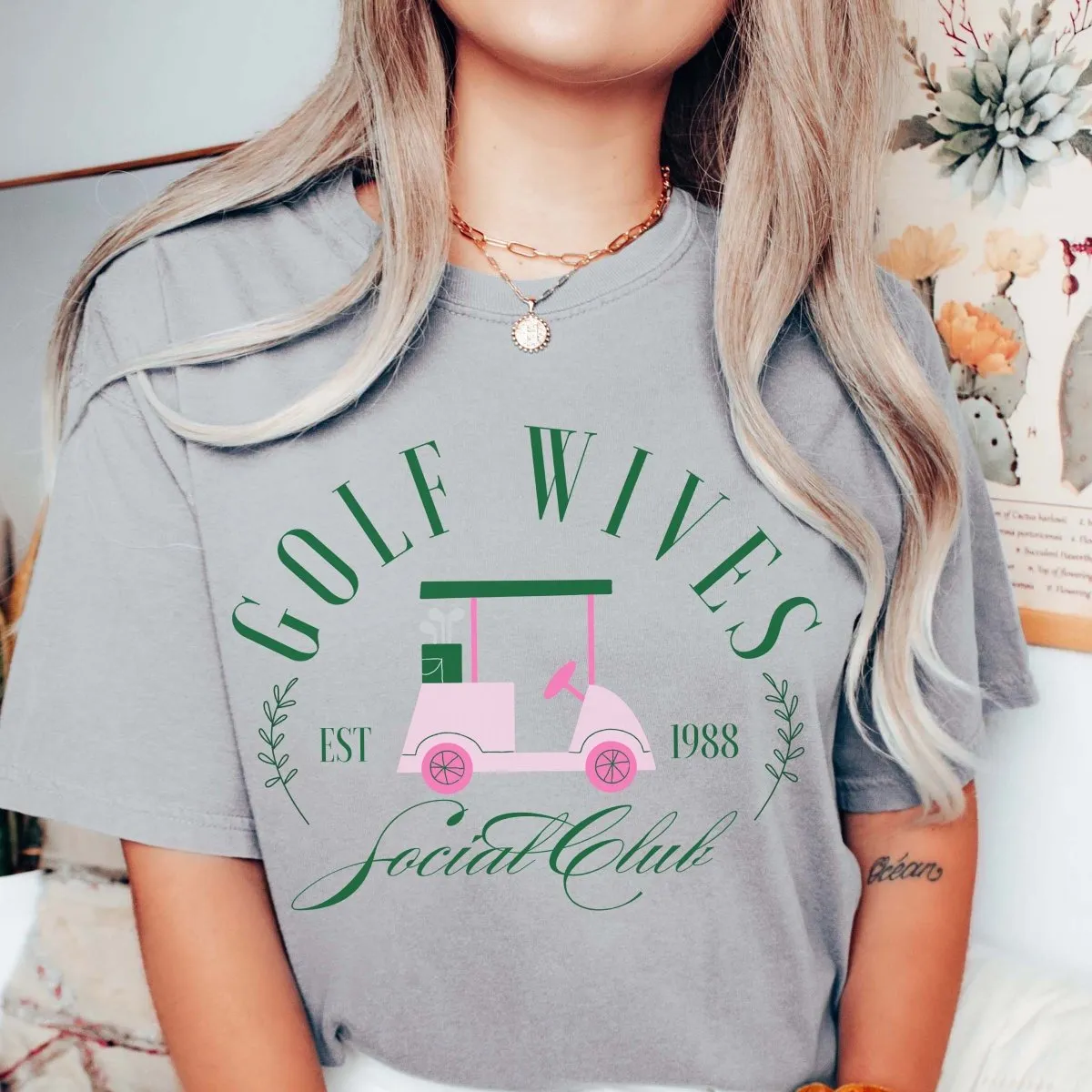 Golf Wives Social Club Comfort Color Graphic Tee