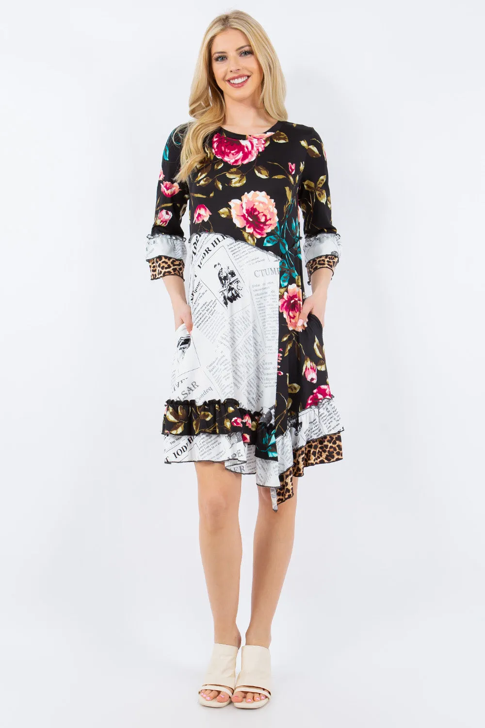 Good News Floral Ruffle Tunic
