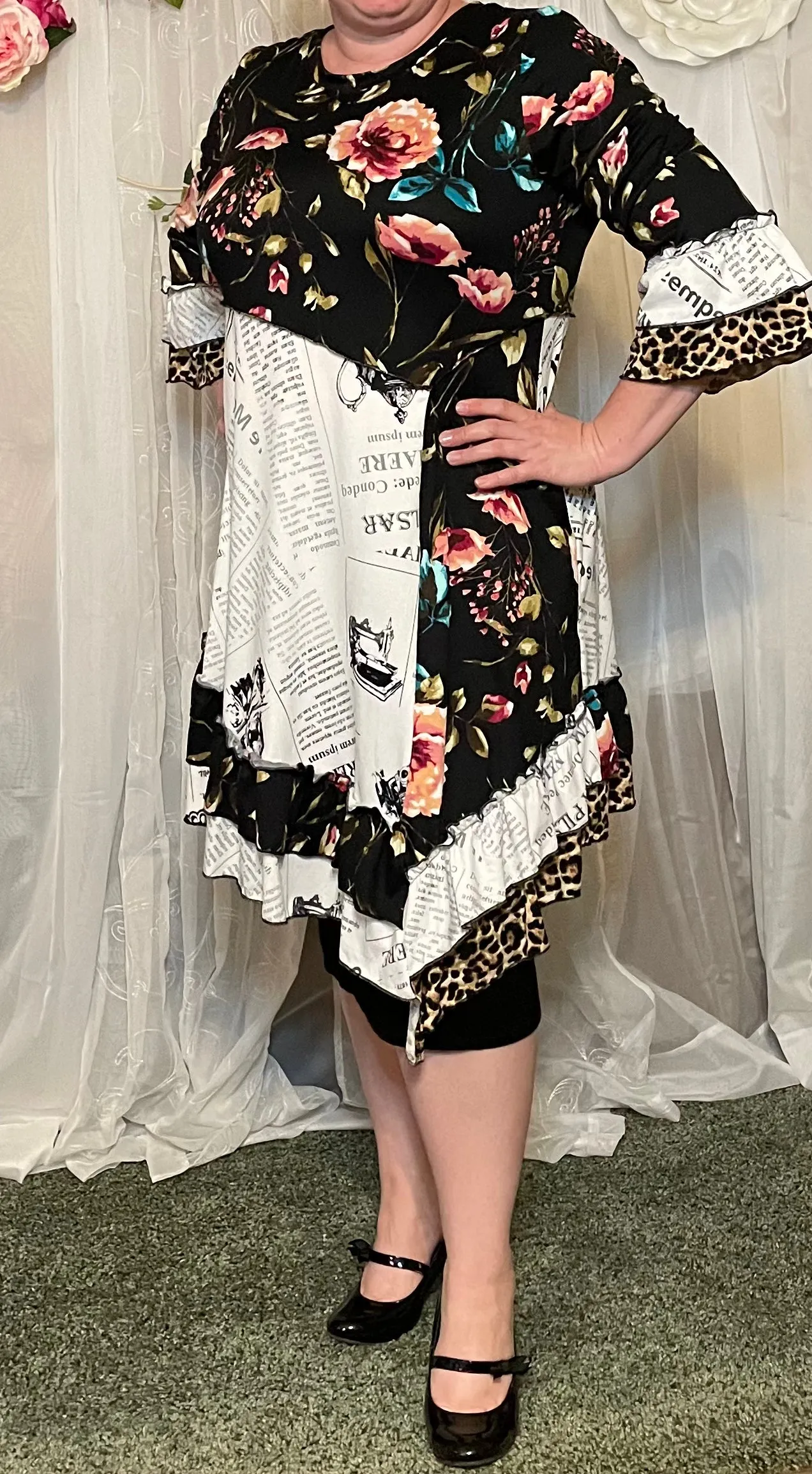 Good News Floral Ruffle Tunic