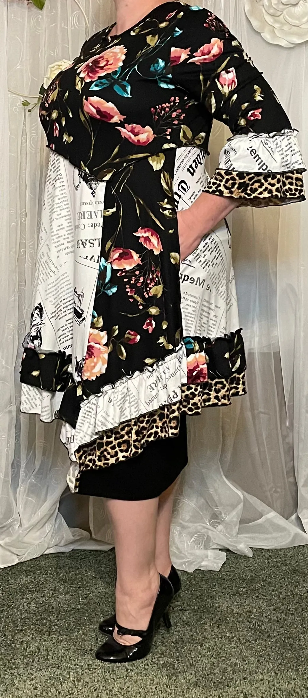 Good News Floral Ruffle Tunic