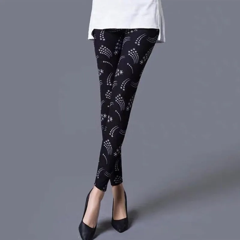 Graffiti Leggings Floral Patterned Print For Women Leggings Houndstooth Sale Elastic Design Vintage Leggings W056