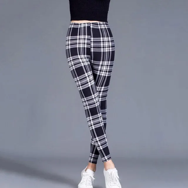 Graffiti Leggings Floral Patterned Print For Women Leggings Houndstooth Sale Elastic Design Vintage Leggings W056
