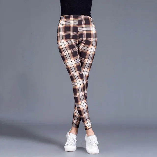 Graffiti Leggings Floral Patterned Print For Women Leggings Houndstooth Sale Elastic Design Vintage Leggings W056