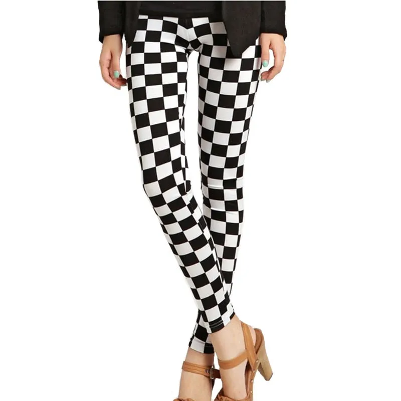 Graffiti Leggings Floral Patterned Print For Women Leggings Houndstooth Sale Elastic Design Vintage Leggings W056