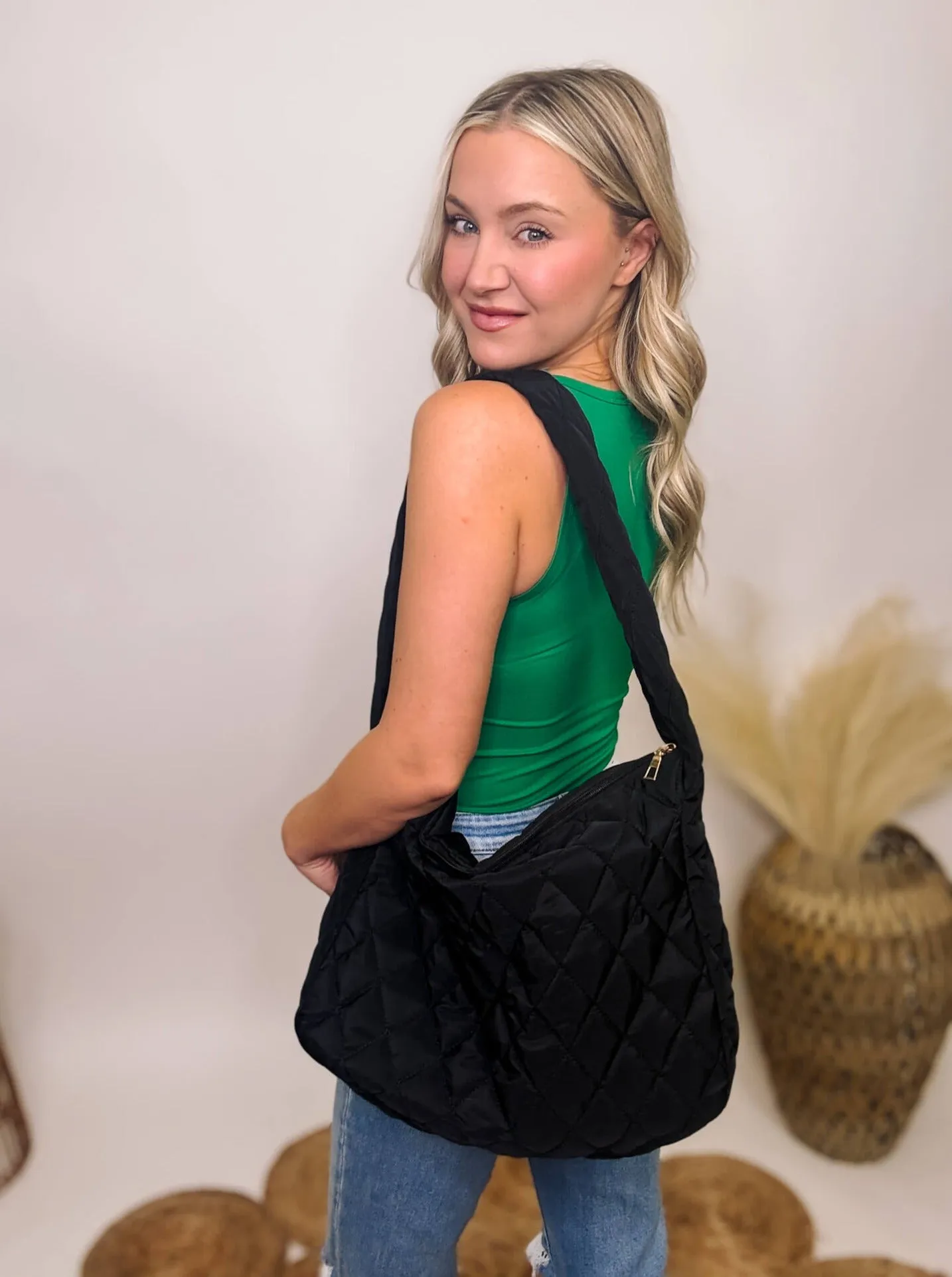 Green Boat Neck Sleeveless Tank Bodysuit