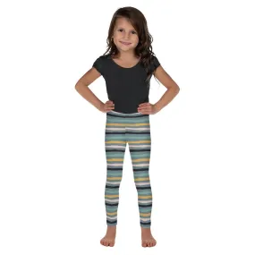 Green Tropical Stripes Kid's Leggings