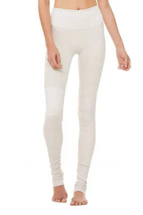 High-Waist Alosoft Goddess Legging - Bone Heather