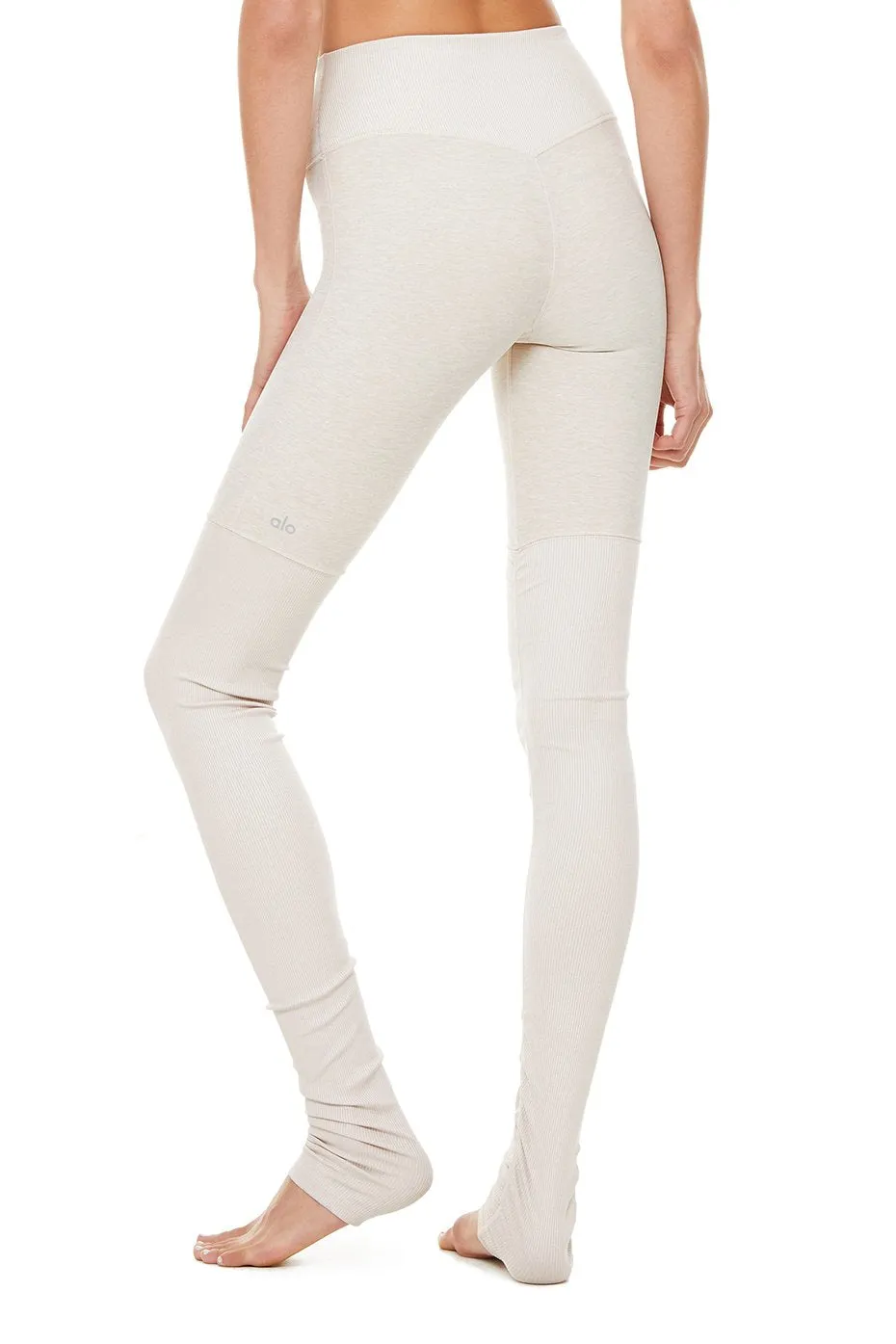 High-Waist Alosoft Goddess Legging - Bone Heather