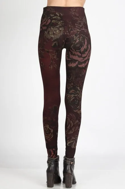 High Waist Full Length Legging Rebel Rose Garden