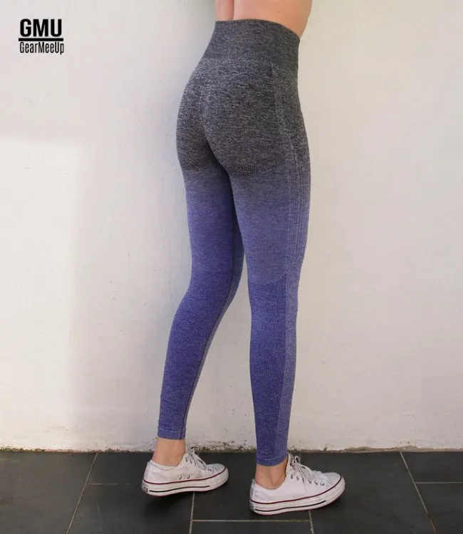 High Waisted Ombre Seamless Sports Leggings