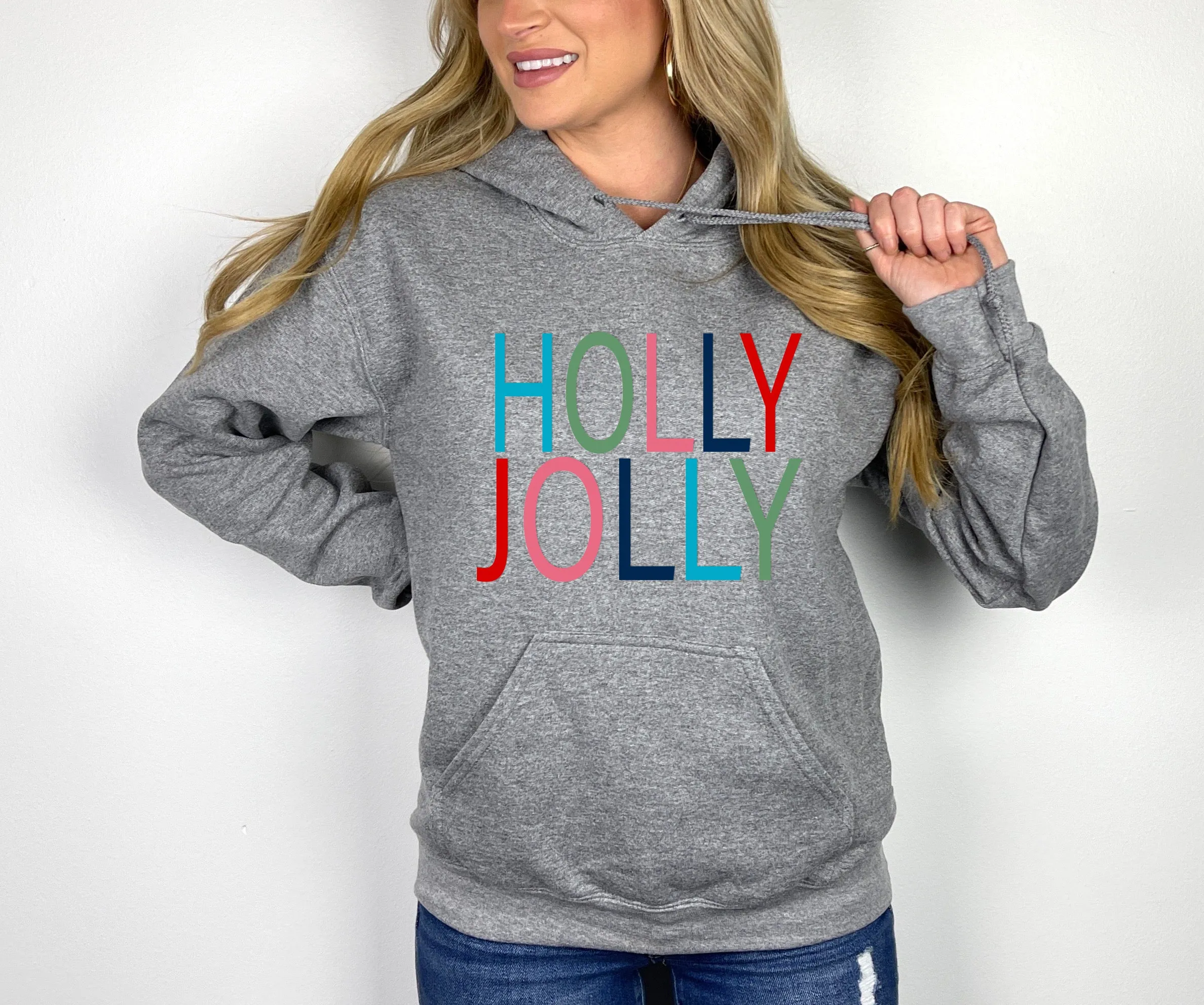 Holly Jolly Gray Hoodie