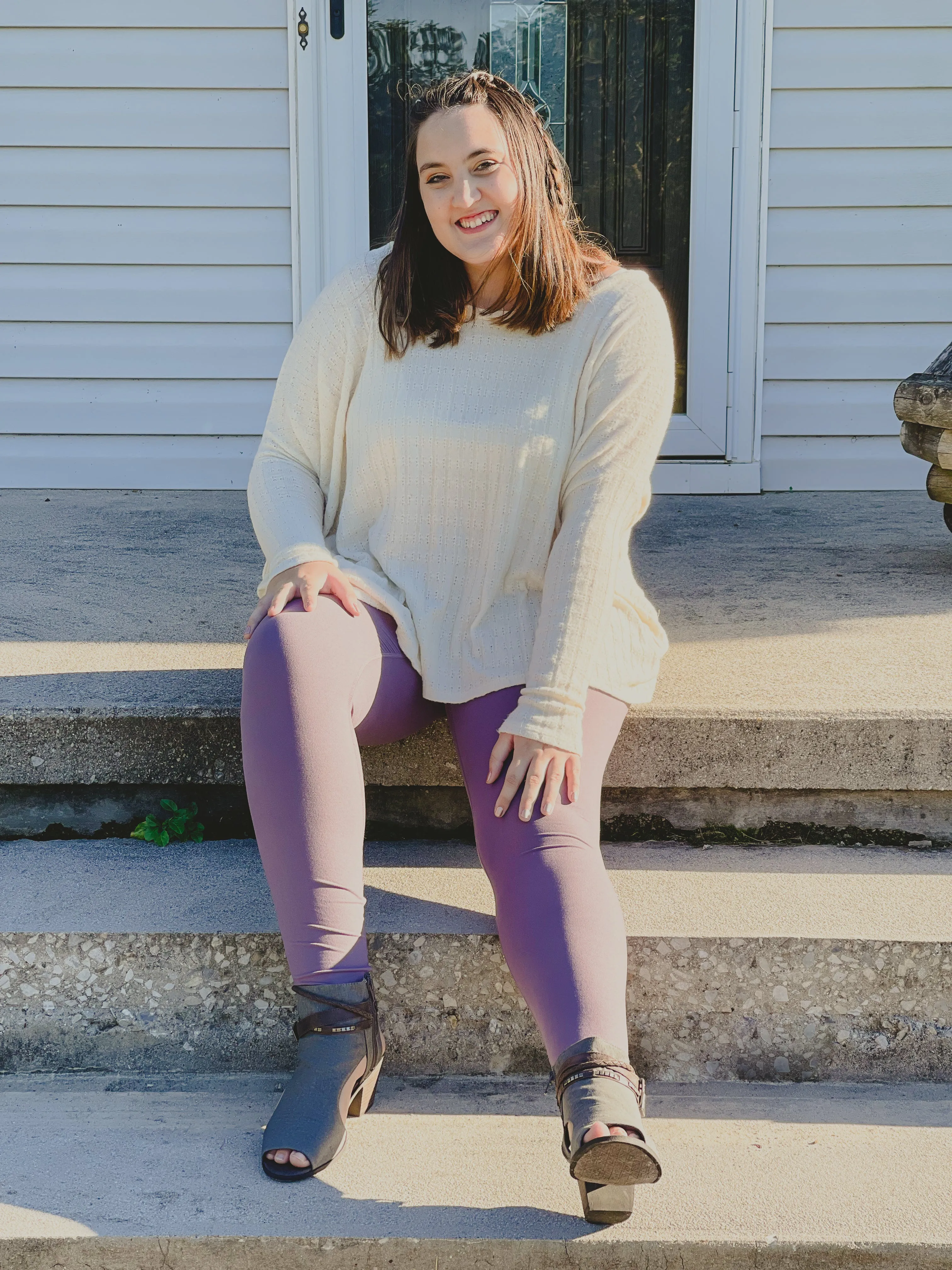 Iced Latte Dreamy Oversized Pointelle Knit Top
