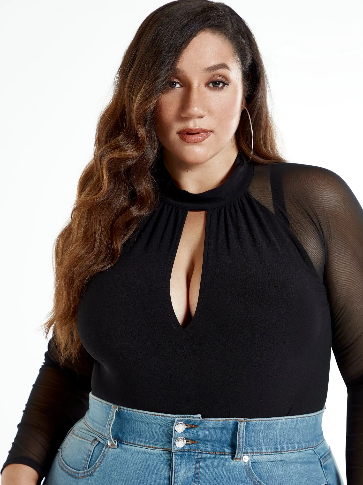 Laurie Mesh Sleeve Bodysuit