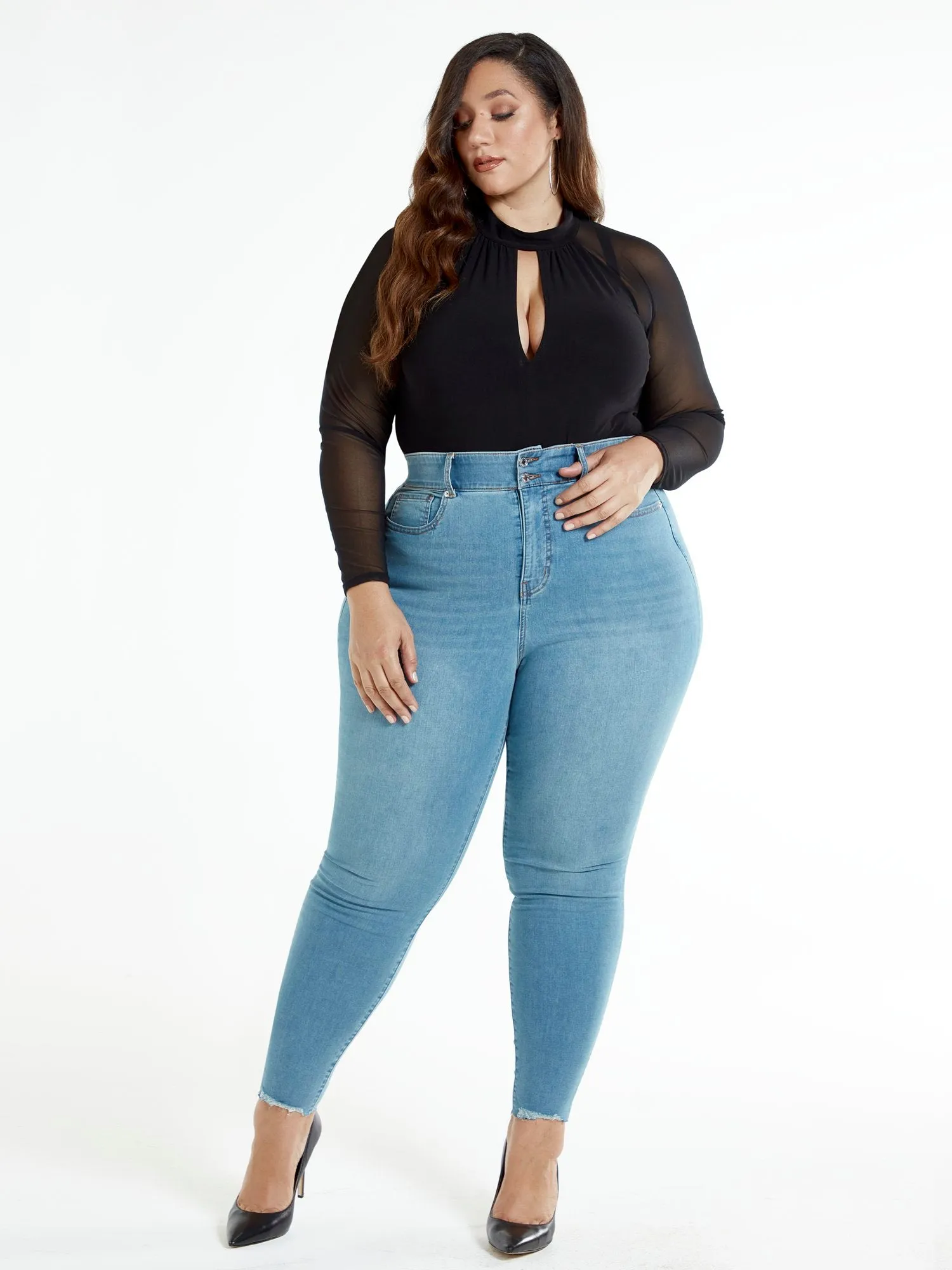 Laurie Mesh Sleeve Bodysuit