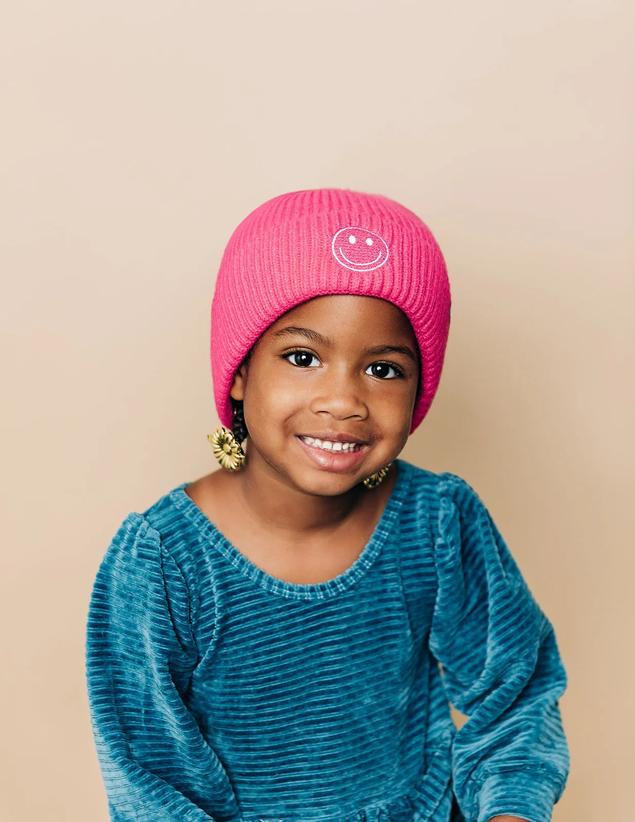 Lavender Ice Smiley Beanie