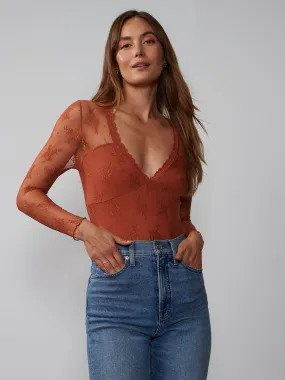 Long Sleeve Lace Accent Bodysuit