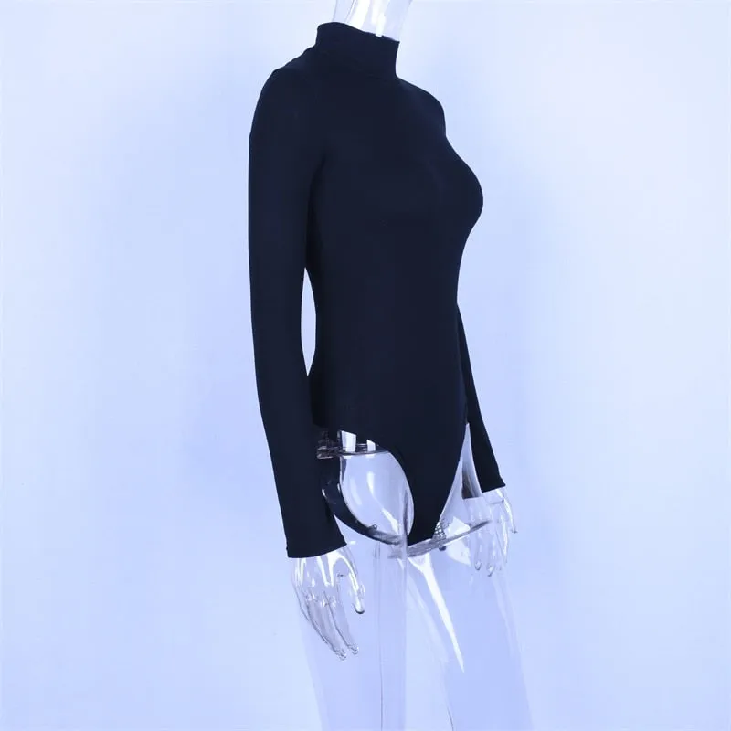 Long Sleeve Women Bodysuit Turtleneck Sexy Slid Autumn Winter Female Warm Clothes Slim Fit Fashion Body Suit