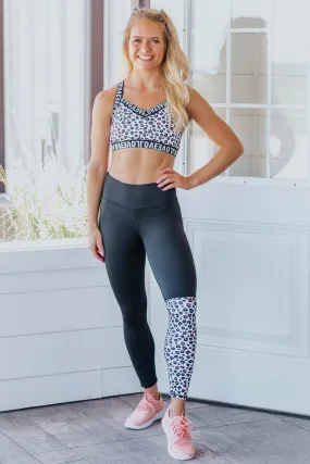 Love On Repeat Patchwork Yoga Set in Leopard