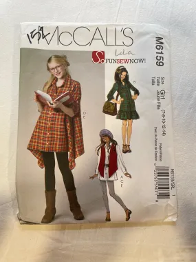 McCall's M6159 Pattern CUT Girl's Vest, Dress, Shirts & Leggings Size 7