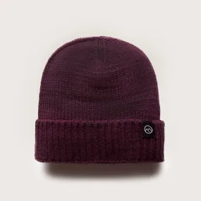 Merino Wool Fisherman Beanie - Grape