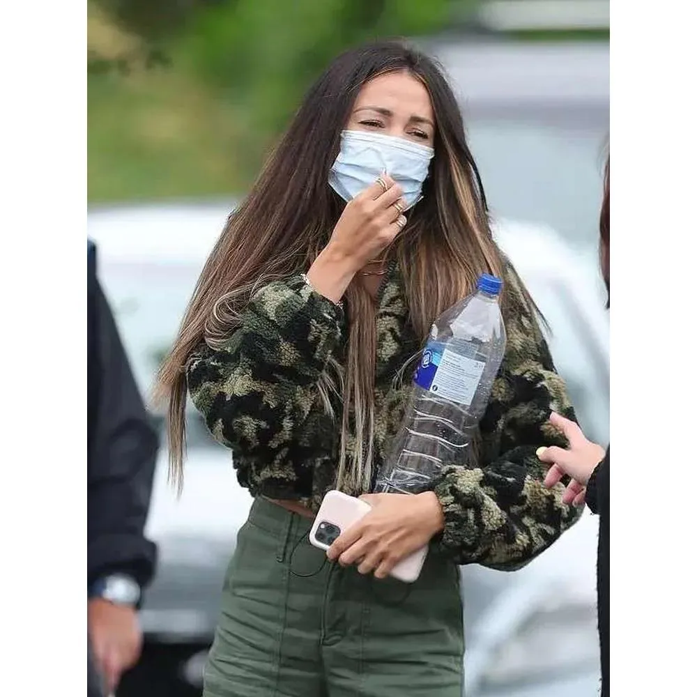 Michelle Keegan Green Sherpa Jacket