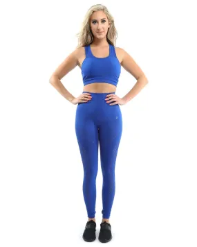Milano Seamless Set - Leggings & Sports Bra - Blue [MADE IN ITALY]