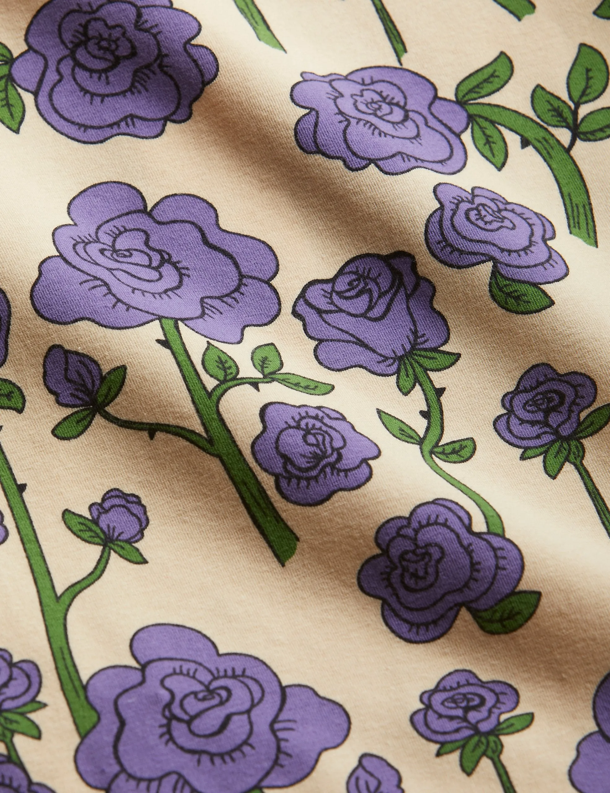 Mini Rodini Roses Leggings - Purple