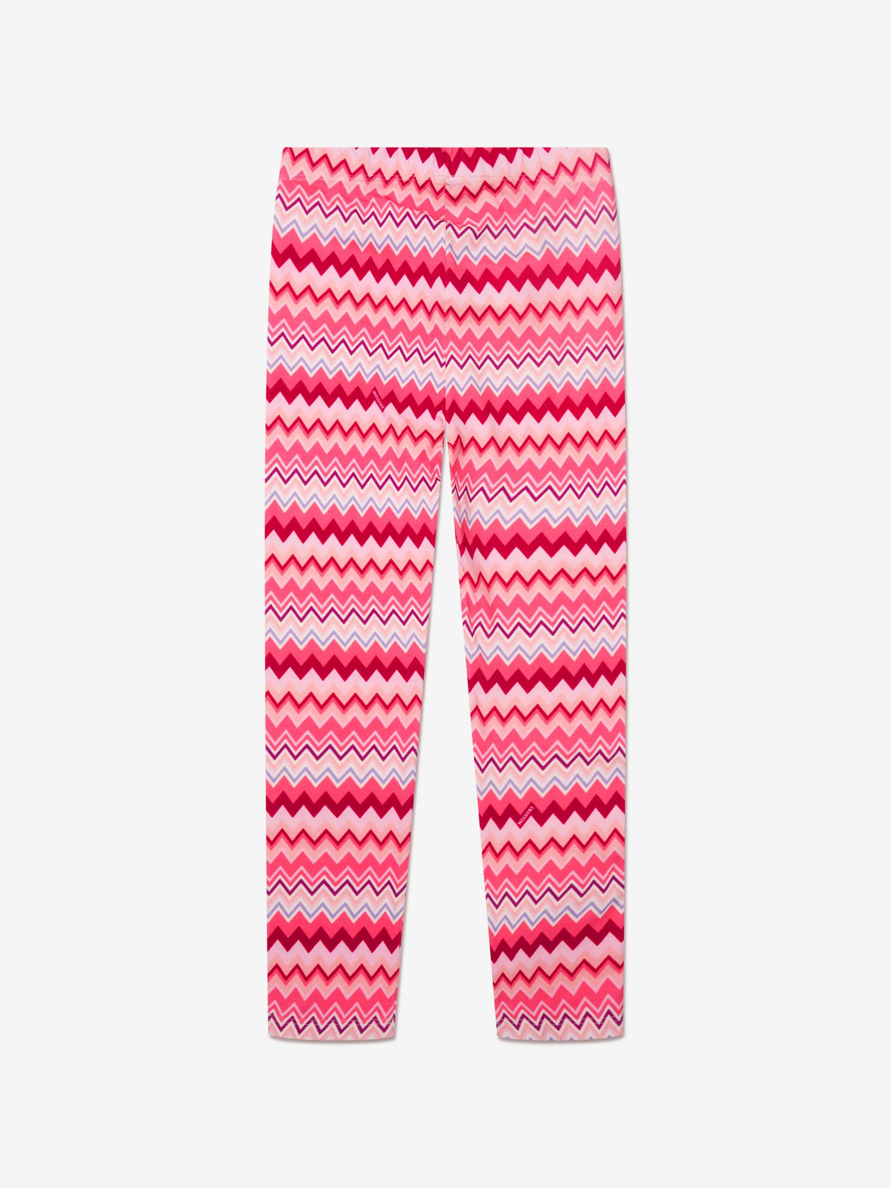 Missoni Girls Zig Zag Leggings in Pink