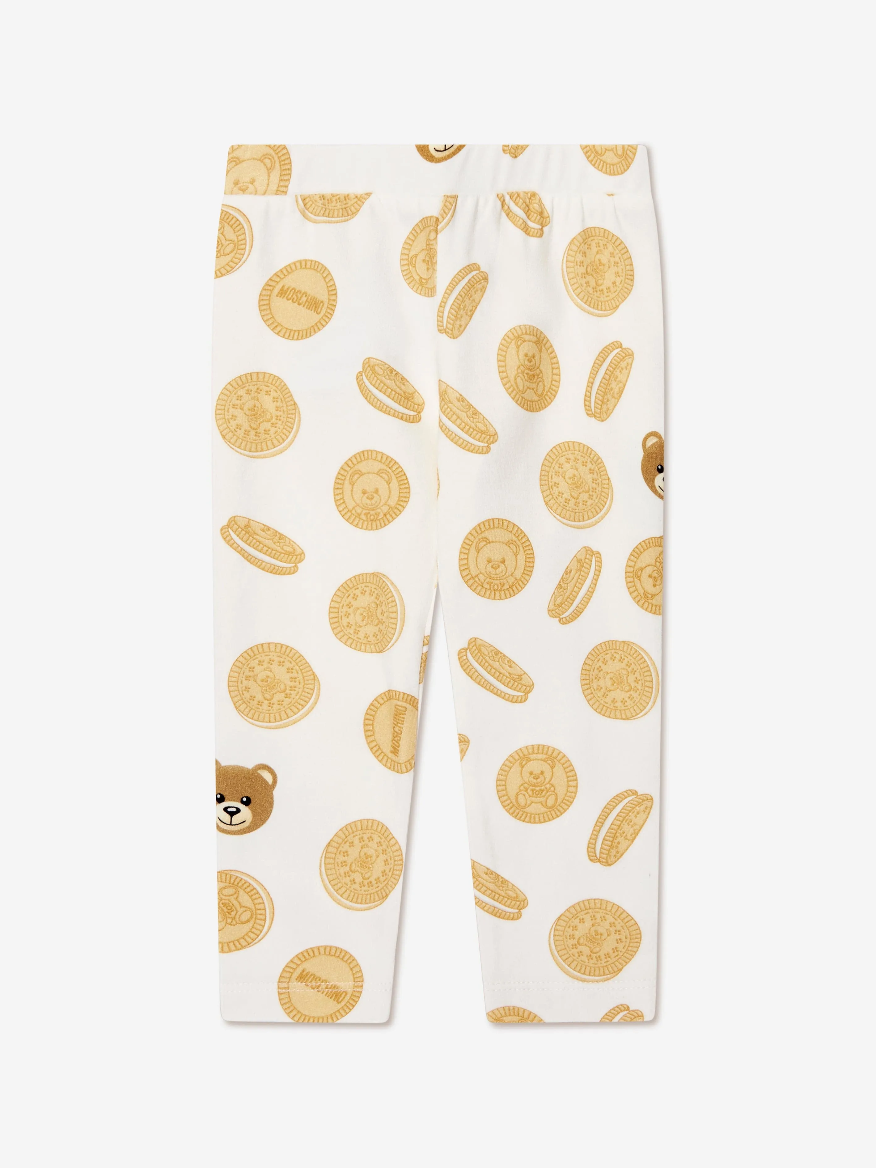 Moschino Baby Girls Cookie Leggings in Ivory