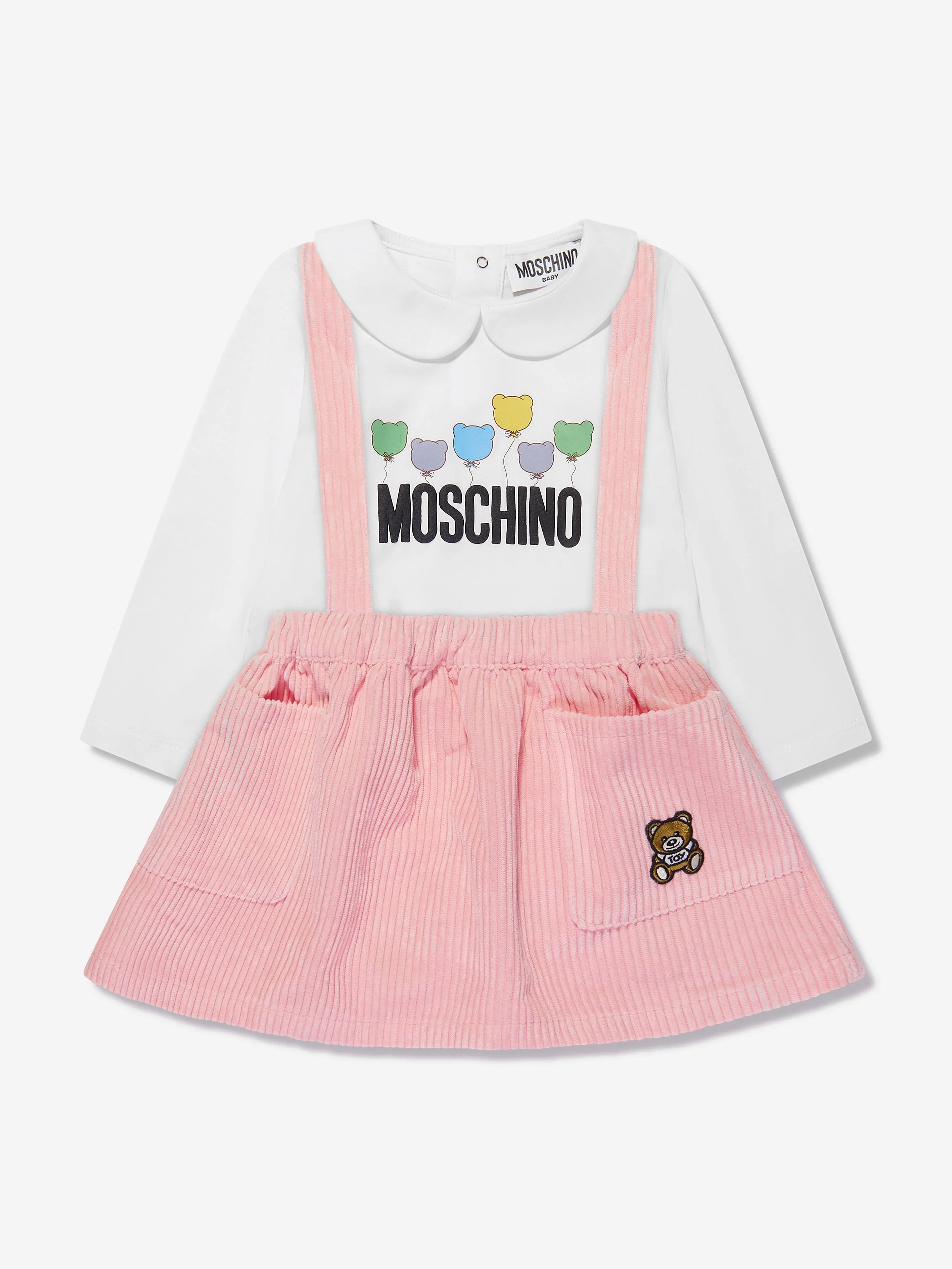 Moschino Baby Girls T-Shirt And Skirt Set in Pink