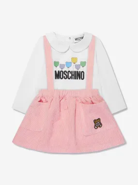 Moschino Baby Girls T-Shirt And Skirt Set in Pink