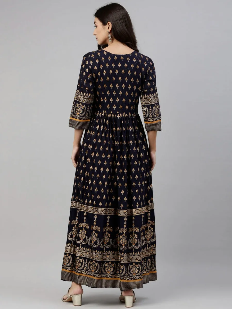 Neeru's Blue Color Santoon Fabric Tunic