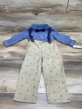 NEW Just One You 4pc Bodysuit Suspender Set Blue sz 18m