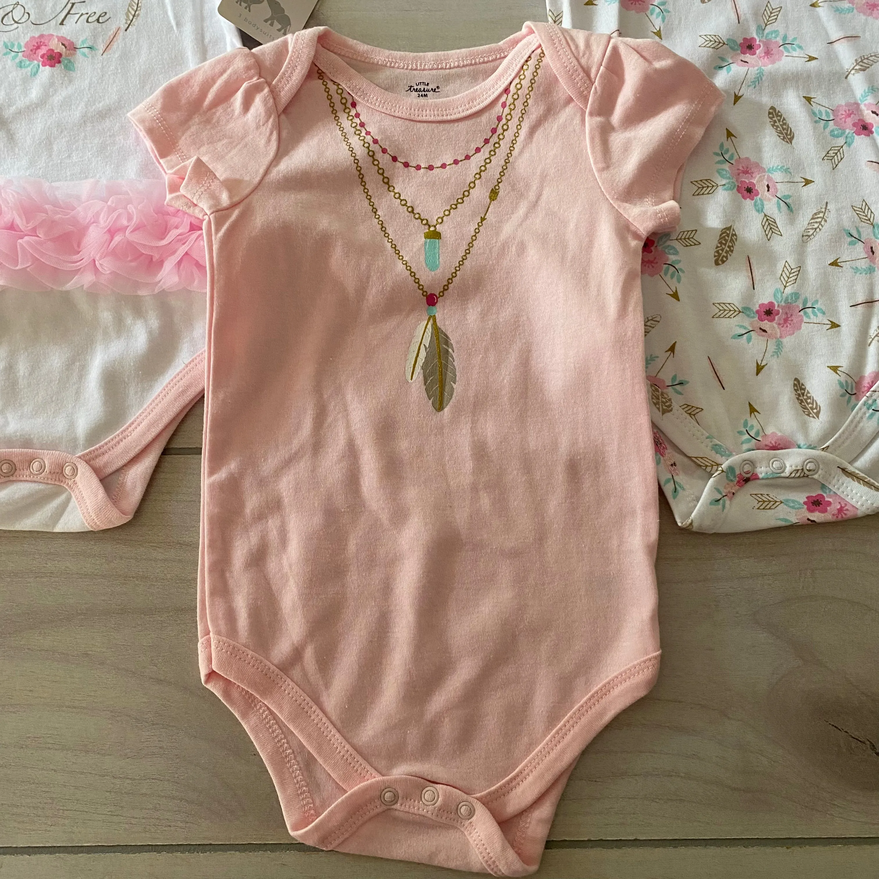 NEW Little Treasure 3 Piece Bodysuit Bundle
