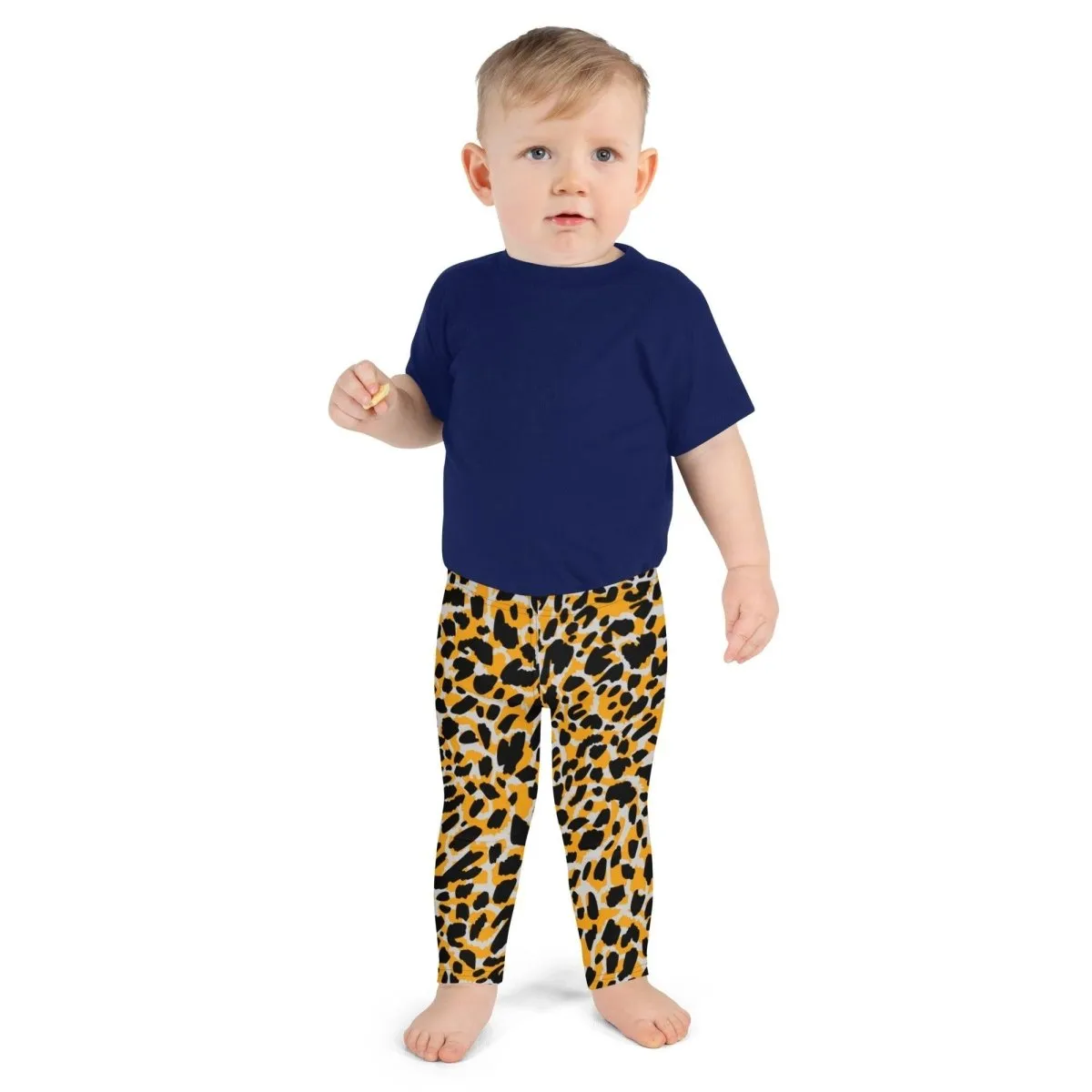Orange Animal Print Kid's Leggings